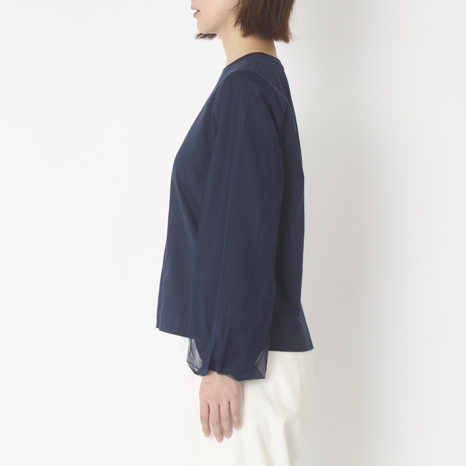 denicher/チュール×ジャージードッキングプルオーバー